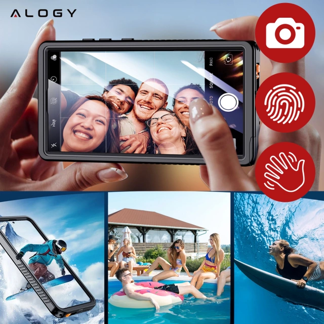 Puzdro pre Samsung Galaxy S24 Ultra Armored Waterproof IP68 360 Armor Case for Mag Safe Alogy čierne