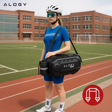 Brašna na tašku na kolo 2,5 l rám na řídítka rám na tašku obal na tašku 23,6 x 10,5 x 10 cm (S) Alogy Sport černá