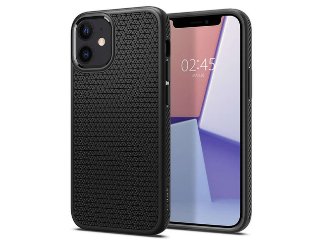 Etui Spigen Liquid Air für Apple iPhone 12 Mini 5.4 Mattschwarz