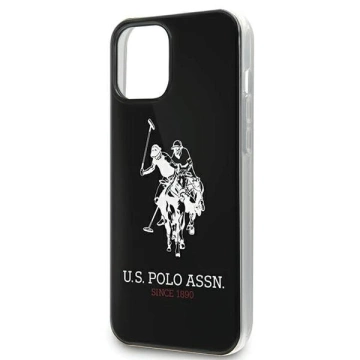 Pouzdro na telefon US Polo USHCP12LTPUHRWH pro Apple iPhone 12 Pro Max černo/černé lesklé velké logo