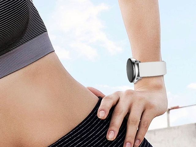 Rubber Universal Sportarmband Alogy Softband für Smartwatch 20mm Weiß