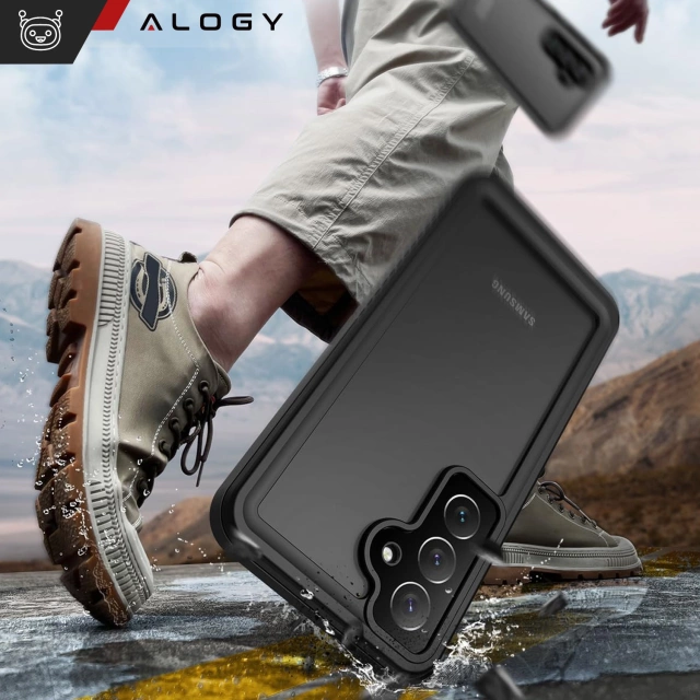 Etui Wodoodporne do Samsung Galaxy S25 Alogy HydroArmor™ IP68 Case z przezroczystym tyłem Pancerna obudowa 360