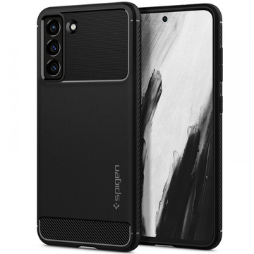 Puzdro pre Samsung Galaxy S21 FE puzdro Spigen Rugged Armor Matte Black Glass