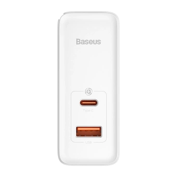 Baseus GaN5 Pro rychlá univerzální nabíječka GaN USB typu C / USB 100W PD3.0, QC4.0, AFC bílá (CCGP090202)