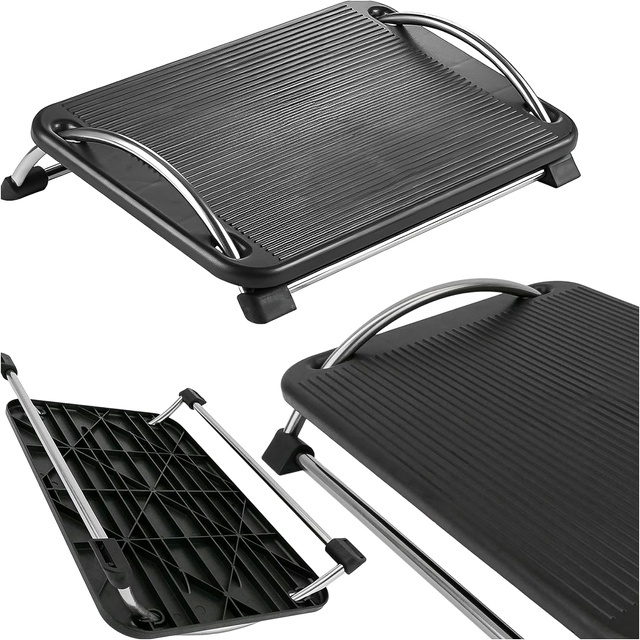 Office footrest, foot rest, legs, adjustable, solid, comfortable, angle adjustment, for computer, black