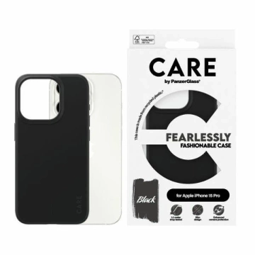 Pouzdro na iPhone 15 Pro CARE od PanzerGlass Fearlessly Fashionable Black
