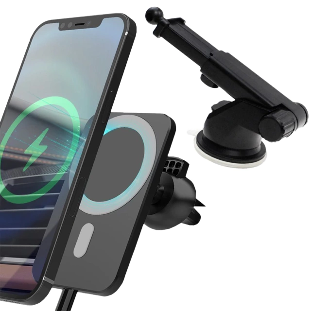 Car holder with Qi charger MagSafe Alogy for grille/board 15W