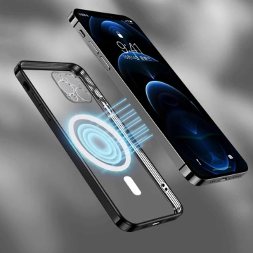 Etui Wozinsky Electroplated MagSafe do Samsung Galaxy S24 FE Srebrne