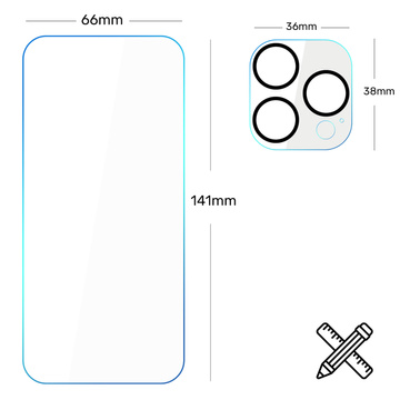 Загартоване скло Supreme Set для Apple iPhone 15 Pro Clear