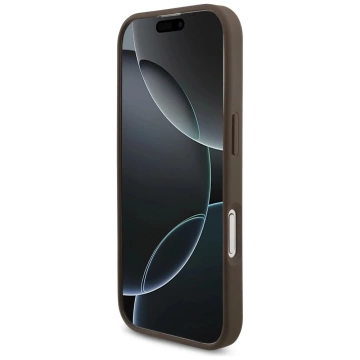 Etui Guess Hardcase 4G Big Metal Logo do iPhone 17, brązowe