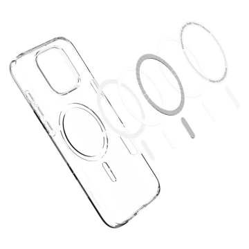 Glass Case for iPhone 16 Pro Spigen Liquid Crystal Mag Magsafe Protective Phone Case Clear