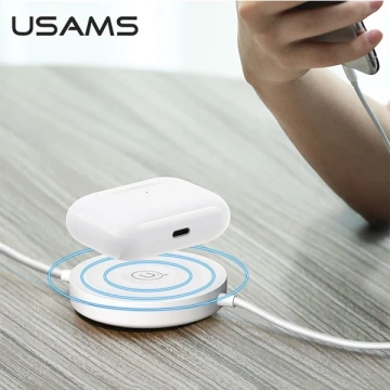 USAMS Indukční nabíječka US-CC096 10W s lightning kabelem černá/černá CC96WH01