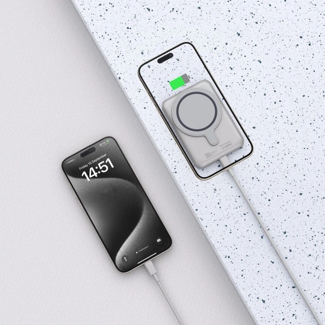 Magnetická powerbanka PB10 Lifemag Magsafe Power Bank 5000mah Titanium