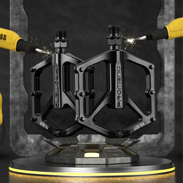 Platform bicycle pedals for MTB bicycles, aluminum 9/16" Black aluminum set [2 pcs.]