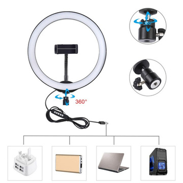 Puluz Stativ 1,1 m mit RGBW-LED-Beleuchtung 26 cm Vlog / Stream / Smartphone PKT3044
