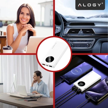 PowerBank Alogy TurboCharge 120W PD PowerDelivery fast charging 10000mAh 2x USB-A 1x USB-C White