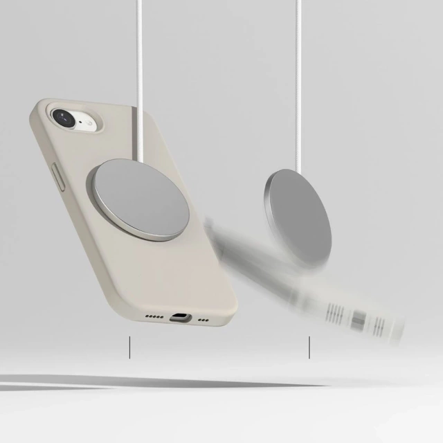 Etui Ringke Silicone Magnetic MagSafe do iPhone 16e Stone