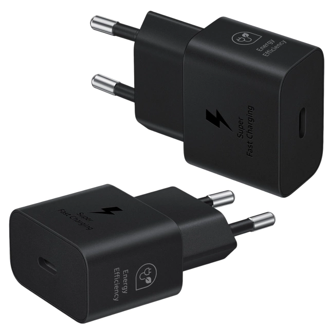 Originálna nástenná nabíjačka Samsung EP-T2510NBE Rýchle nabíjanie PowerDelivery PD 25W čierna