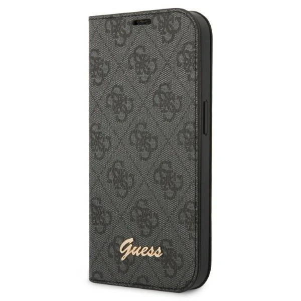 Etui Guess GUBKP14SHG4SHK do Apple iPhone 14 6,1" czarny/black book 4G Vintage Gold Logo