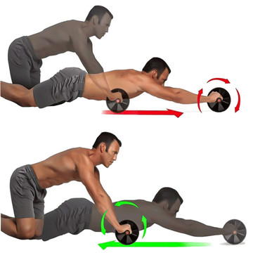 Wheel Abdominal Muscle Roller Biceps ABS Wheel Fitness Wheel Training Sports Black