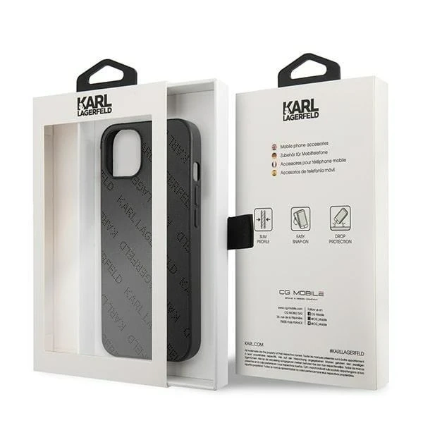Захисний чохол для телефону Karl Lagerfeld KLHCP13SPTLK для Apple iPhone 13 Mini 5.4" hardcase чорний/чорний Perforated Allover