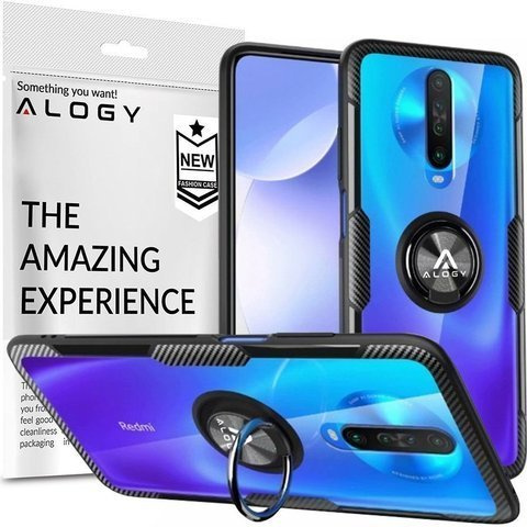 Etui Alogy Ring Holder Clear Armor do Xiaomi Redmi K30/Poco X2 czarne