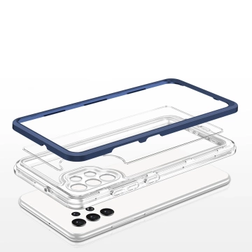 Прозорий чохол 3в1 для Samsung Galaxy A72 4G Frame Gel Cover Blue
