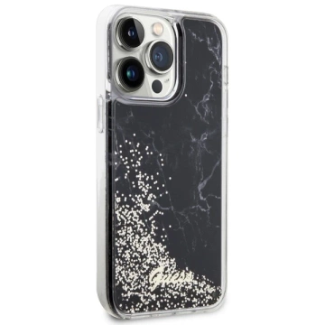 Etui Guess GUHCP14XLCSGSGK na iPhone 14 Pro Max 6,7" pevné pouzdro Liquid Glitter Marble