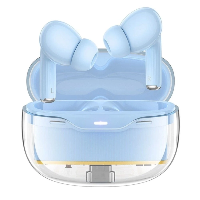 HOCO EW54 TWS Kabellose Bluetooth-Kopfhörer – Blau mit Ladeetui