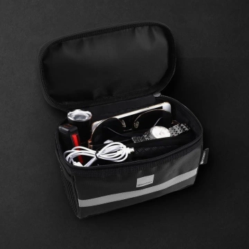 Wozinsky taška na riadidlá bicykla s puzdrom na telefón 2 l čierna (WBB12BK)