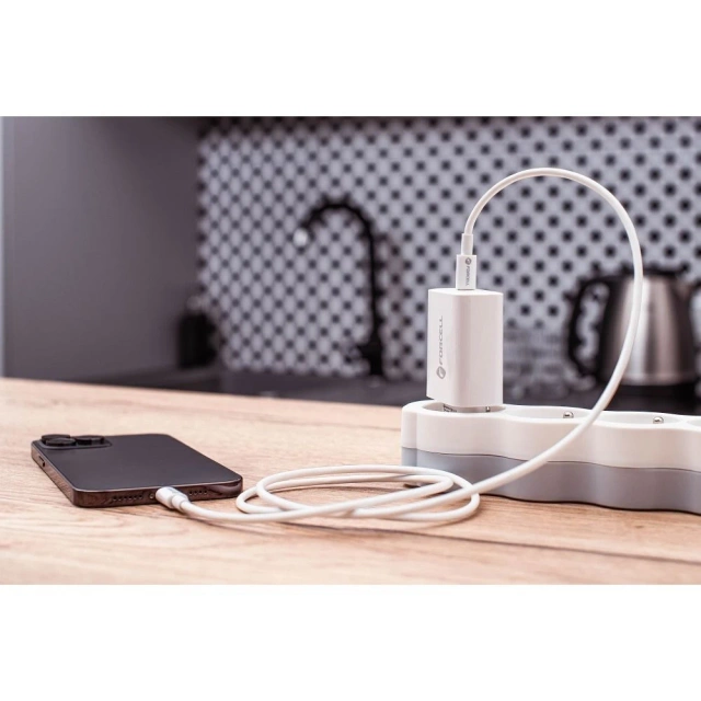 Nabíjačka Forcell 20W USB-C PD QC 4.0 Lightning kábel pre iPhone 12 13 14