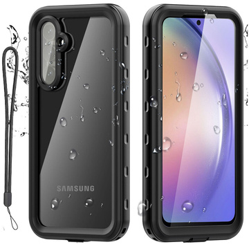 Чохол для Samsung Galaxy A35 5G Armored Waterproof IP68 360 Armor Case Built-in Glass Alogy Black
