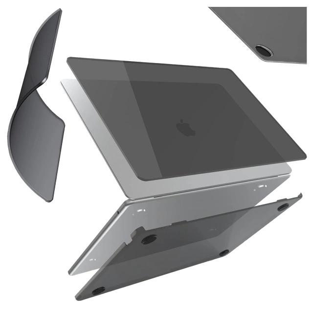 Etui do Apple Macbook Air 13.6 - M2/M3/M4 2022/2023/2024/2025 Alogy AirGuard™ Elastyczna obudowa Matowy Czarny