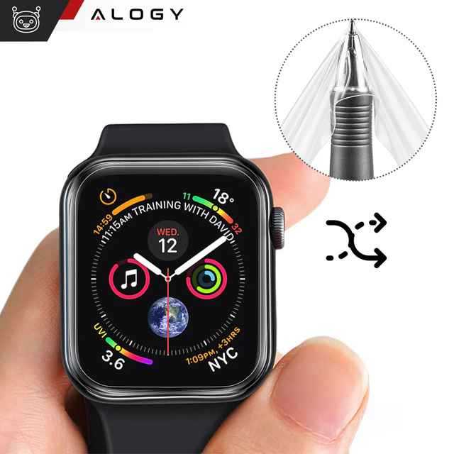 2x Hydrogel Alogy Hydrogel Protective Film for Smartwatch for Apple Watch SE (44 мм)