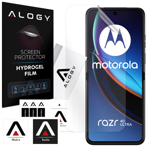 Гідрогелева плівка для Motorola Razr 40 Ultra захисний екран телефону Alogy Hydrogel Film