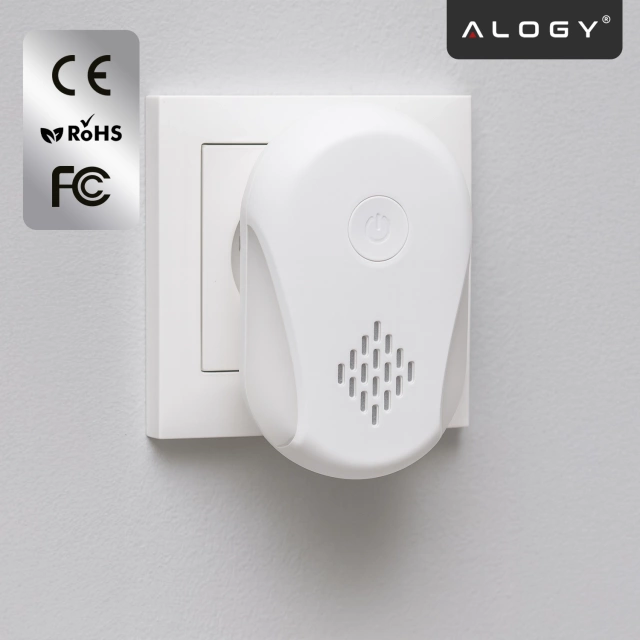 Pest Deterrent for 250 m2 Ultrasonic Nest, Anti-Insect, Mosquito, Fly, Mice, Cockroach, Chemical-Free, DuoGuard™ Alloys – White