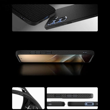 Захисний чохол Spigen Liquid Air для Samsung Galaxy S25, матовий, чорний