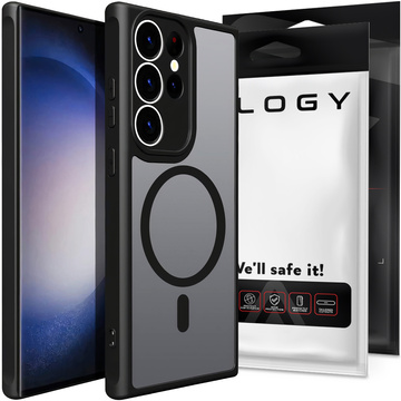 Прозорий чохол MagSafe Alogy Ring Mag для Samsung Galaxy S23 Ultra Qi Chargers Black