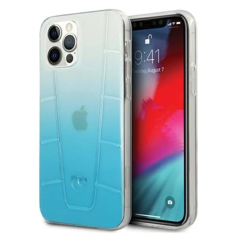 Ochranné puzdro Mercedes MEHCP12LCLGBL pre Apple iPhone 12 Pro Max 6,7" modro/modré pevné puzdro Transparent Line