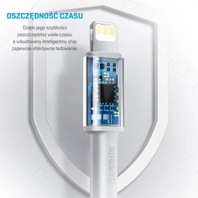 Кабель BASEUS USB-C до Lightning PD 20W 1m Niebieski