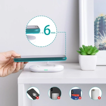 Choetech Qi kabelloses Ladegerät 15W Kabel USB - USB Typ C 1m weiß (T550-F-V2)