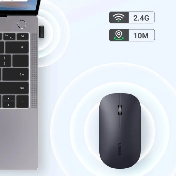 Maus UGREEN handlich kabellos USB schwarz (MU001)