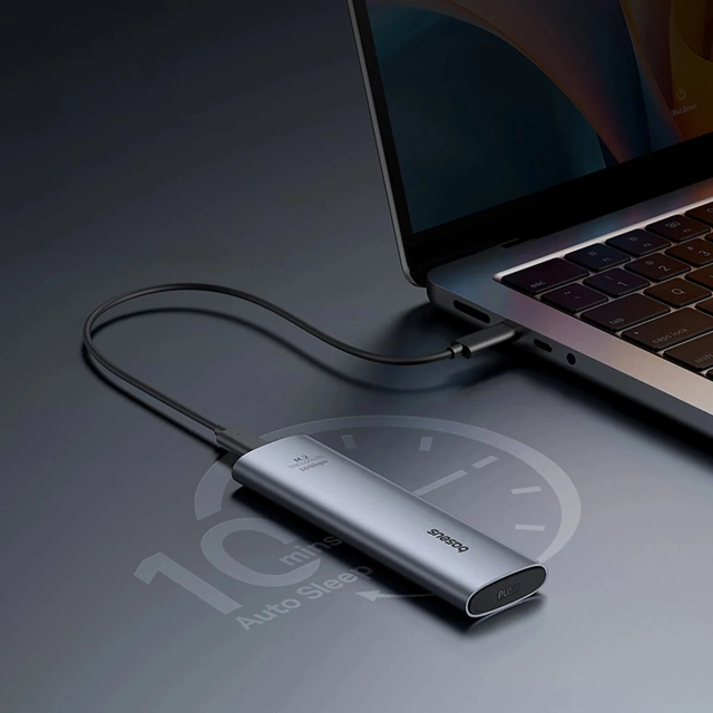 Baseus FlyJoy M.2 NVMe 10 Gb/s SSD Enclosure – szara obudowa do 8 TB