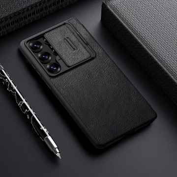 Case for Samsung Galaxy S25 Ultra Nillkin Qin Pro Black with Flip