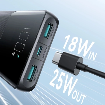 Powerbanka Joyroom 10 000 mAh 25 W – rýchle nabíjanie 3 zariadení súčasne