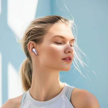 Навушники Hoco EW202 TWS, білий, Bluetooth 5.4, чохол, 6 годин роботи