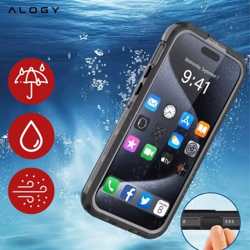 Vodotesné puzdro Alogy HydroArmor™ IP68 s priehľadným zadným pancierovým krytom 360 pre MagSafe pre Apple iPhone 16 Pro