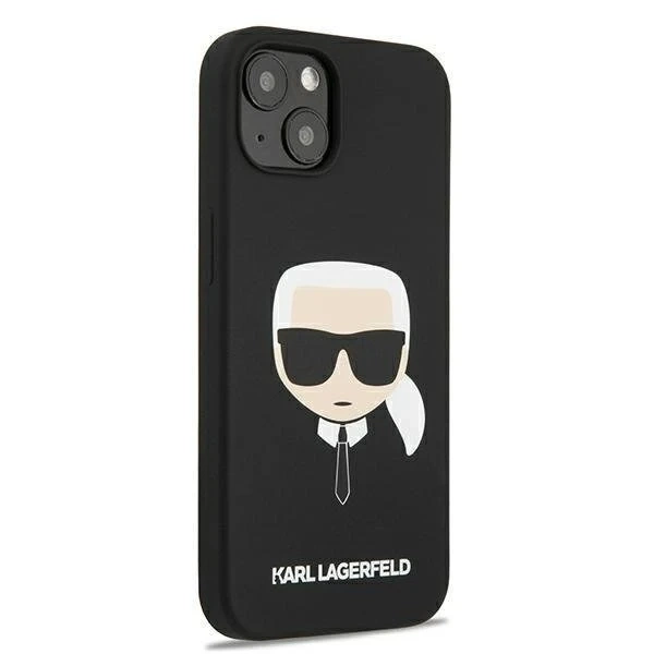 Karl Lagerfeld KLHCP13SSLKHBK iPhone 13 mini 5,4" czarny/чорний твердий чохол Силікон Карлова голова