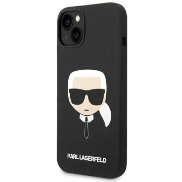 Etui Karl Lagerfeld KLHCP14MSLKHBK na iPhone 14 Plus 6,7" pevné puzdro Silikónová Karl`s Head