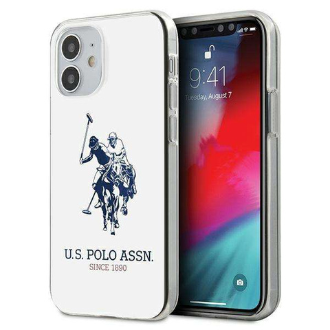 Pouzdro na telefon US Polo Shiny Big Logo iPhone 12 mini 5,4". bílá/bílá